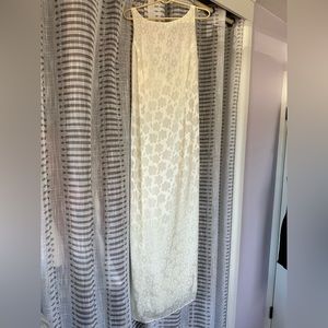 Beautiful cream colored with poppy flower dress